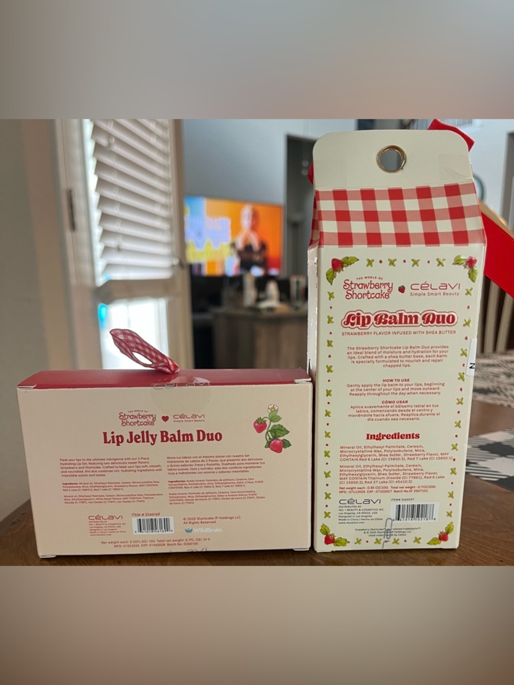 QTY 2 Strawberry Shortcake x CéLaVi Lip Jelly Balm Duo & Lip Balm New In Boxes - Picture 2 of 2